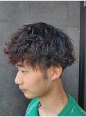 波巻きスパイラルパーマツイストスパイラルパーマメンズマッシュ