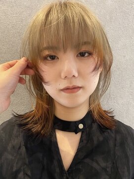 チル 福井駅前店(Chill) 福井 駅前 レイヤーカット ウルフカット 裾カラー ブリーチ