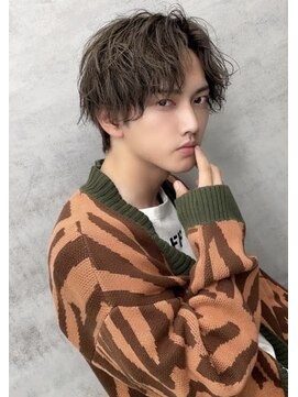 フォルテ 草薙店 ダークアッシュ　ニュアンスパーマ　韓国マッシュスペインカール