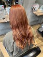 ラフィス ヘアー シュヴァル 熊本店(La fith hair cheval)&nbsp;深みのある暖色カラーブリーチonカラーです