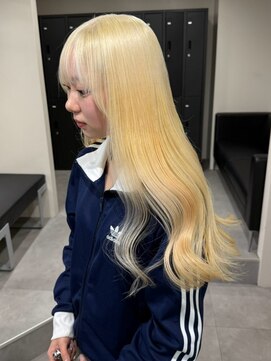 ベレーザ 渋谷(BELEZA) 13311ブリーチ＆ダブルカラー韓国レイヤーホワイトブロンド