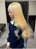 13311ブリーチ&ダブルカラー韓国レイヤーホワイトブロンド
