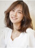 【ミディアムレイヤー】韓国風巻き/白髪ぼかし/レイヤーカット