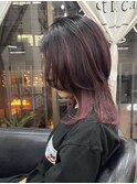 【ethica_南船場】ボルドーピンクハイライト×ウルフ