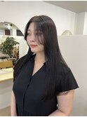 透明感のある暗髪