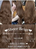 シアーベージュ ブリーチなし レイヤーカット 海外風