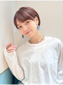 ショート/オリーブグレー/グランマッシュ/小顔/前髪/顔周り/立川