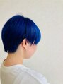 アグ ヘアー アビー古川2号店(Agu hair abbey)&nbsp;青が際立つブルーショート。涼しげで個性際立つスタイル。
