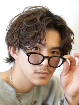 ビカム 名駅(become) 【サーフカール】メンズセンターパートウルフパーマ