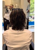 サーフカールセンターパート波巻きツイストスパイラルツーブロ