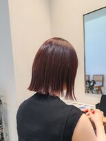 クラップス 上大岡(CLAPS) 切りっぱなしボブ ピンクカラー