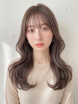 カバーヘア ブリス 志木南口駅前店(COVER HAIR bliss)&nbsp;夏カラーブリーチなし韓国風くびれレイヤーフレンチバングp志木
