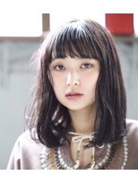 ラべリー 池袋(LOVELEY)&nbsp;グレージュ ひし形シルエット 切りっぱなしボブ エアリー