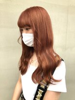 ヘアー アイス ルーチェ(HAIR ICI LUCE)&nbsp;オレンジカラー　オレンジベージュ　ブリーチカラー　担当中西