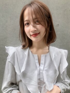 エマ ギンザ(EMMA GINZA) 【EMMA GINZA】愛されマロンベージュくびれボブ【MARIA】