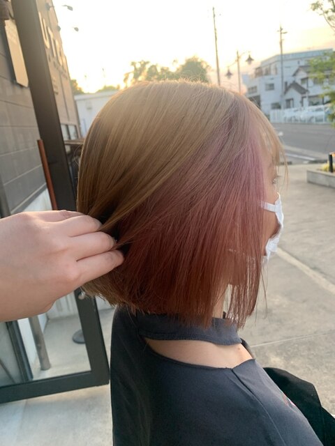 blond × smoky pink