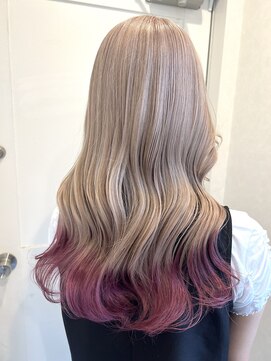 リングバイモアムー(Ring by Moremuu) ミルクティーベージュ×裾カラー