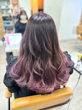 プライズ アイリス 池袋東口店(prize Iris) グラデーションカラーラベンダー派手髪ラベンダーピンク池袋