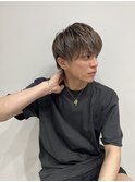 ハイライトマッシュパーマウルフアッシュブラックmen'shair