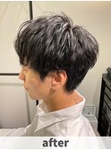 【after】メンズショートセンターパート毛束感ふんわり