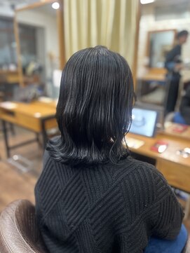 美容室ポール 西葛西店(PAUL) ブリーチなしカラー　ブルーブラック　韓国風