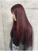 池袋HOLON【ブリーチなしチェリーレッド/レイヤーカット】