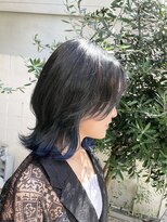 ココカラヘアー ニコ(cococara hair nico)&nbsp;レイヤー/インナーカラー/ブルー紫