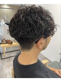 波巻きスパイラルパーマツイストスパイラルパーマメンズマッシュ
