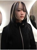 【mai】ローライトブロックカラーwhite×black