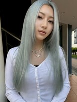 エイチ(H)&nbsp;xブリーチ/イメチェン/ホワイトブロンド/外ハネボブ/美髪/