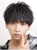 横浜爽やか王道束感メンズカットショートシャープソフトパーマ
