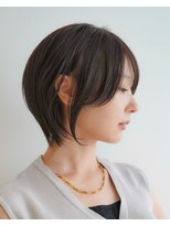 カライングドゥ(ing deux)&nbsp;大人可愛い20代30代40代黒髪前下がりショートボブ丸みショート◎