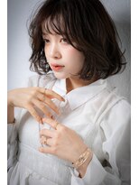 カバーヘア ブリス 上尾西口店(COVER HAIR bliss)&nbsp;□オリーブブラウン乾かすだけ小顔ボブパーマ415上尾30代40代