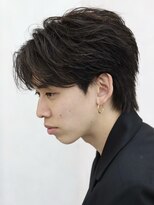 ルーシー 渋谷(LUCEY)&nbsp;センターパートフェザーパーマツイストスパイラルパーマメンズ