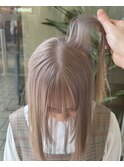 ◎ホワイトベージュ/ブリーチ1回/ミルクティーベージュ表参道
