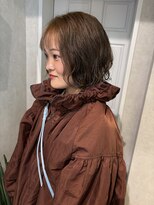 ゼスト クレス(ZEST Cres)&nbsp;【立川cres小山】オリーブヘーゼルベージュ　ボブパーマ