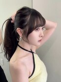 小顔に見える!面長さん向け韓国顔周りカット