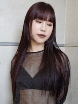 ニコフクオカヘアーメイク(NIKO Fukuoka Hair Make)&nbsp;[NIKO]ワインレッド/艶カラー/ロングヘア/レイヤー