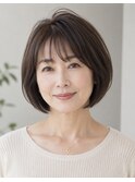 大人のふんわり美シルエットボブ