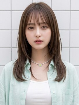 オンフ(ONFFO) アッシュベージュ 透明感カラー レイヤーカット 顔周りカット