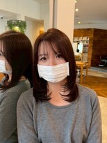 カノエ 山口小郡店(canoe) ピンクブラウン×レイヤーカット