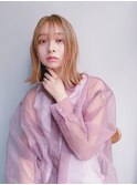 デザインカラー/レイヤーカット/オリーブベージュ/ウェットヘア