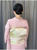 和装アップシニヨン