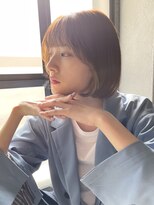 ミニボブ/フレンチボブ/抜け感ヘア/透けバング/大人可愛い/tomok