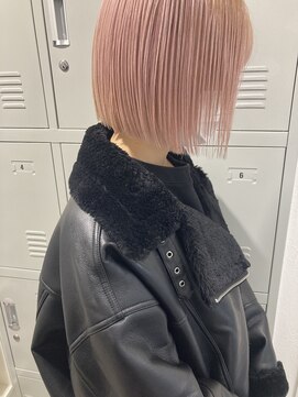 ワープ 青葉台(WARP) ペールピンク/ダブルカラー/ブリーチ/ボブ/青葉台