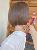 【morio 原宿】ワンレンボブ シアーベージュカラー ぱっつん