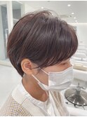☆お客様style☆グレージュ　丸みマッシュショート