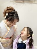 親子で卒園式ヘアセット