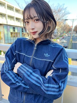 ロンドワン 三宮元町(Lond one) ボブ×インナーカラー/イヤリングカラー☆ブリーチ/ハイトーン