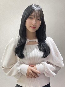 フレーム 博多店(FRAME) 韓国風レイヤー顔まわり×艶髪ブルーブラック【福岡/博多】